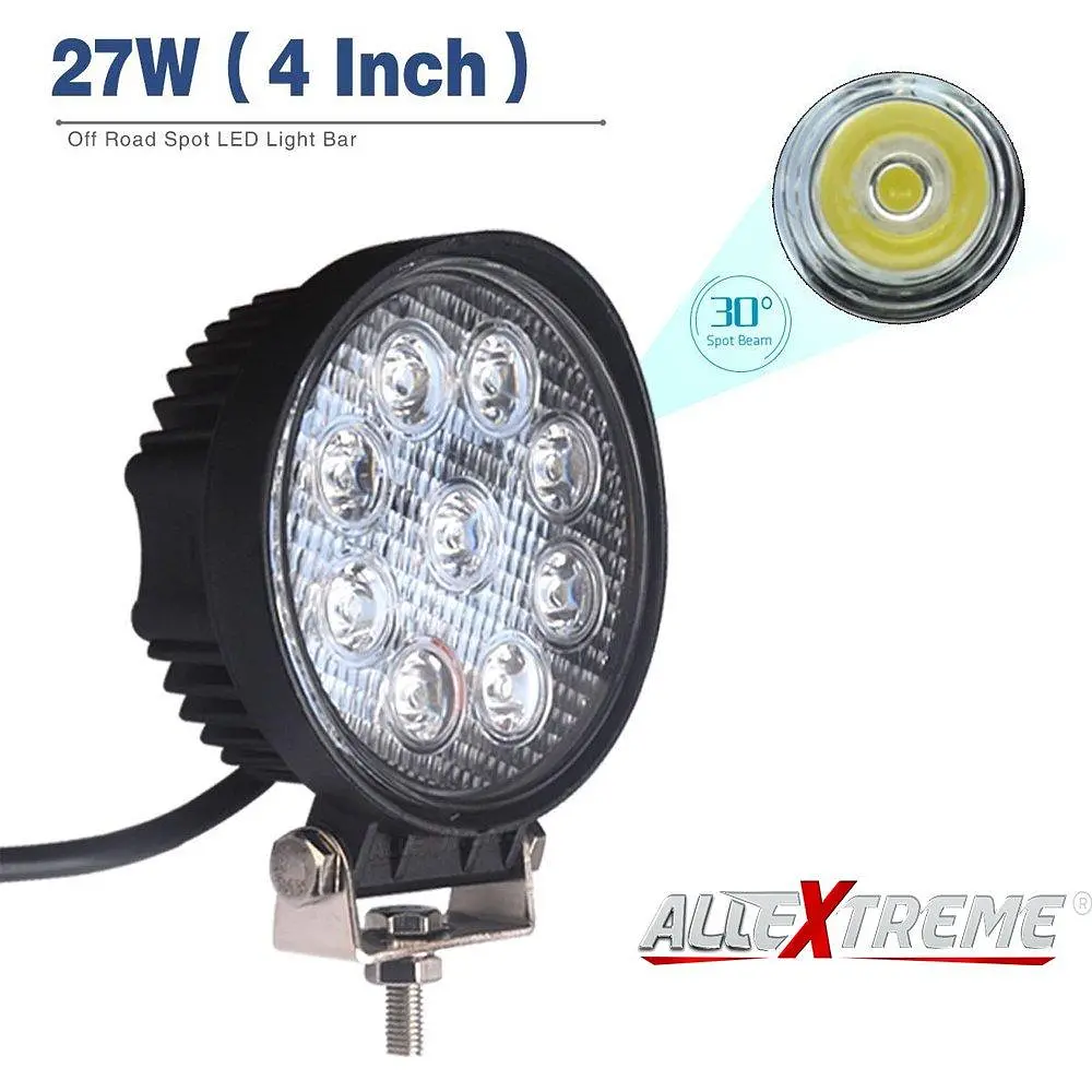 Додаткова LED фара Ø 147x150x73 mm 27W (3W x 9) 10-30V Далекий Spot 1 шт. (2701) - фото 3
