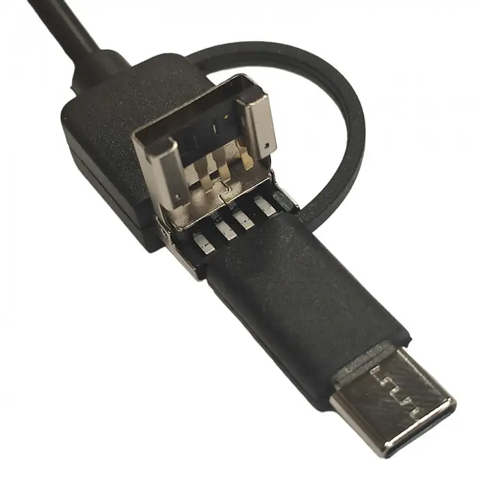Камера ендоскоп з кабелем на 5 метрів 7 мм із підсвічуванням під Android USB micro USB Type-C - фото 8