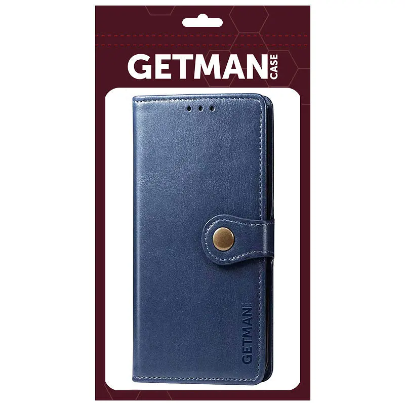 Кожаный чехол-книжка GETMAN Gallant (PU) для Xiaomi Redmi Note 10 / Note 10s Синий - фото 5