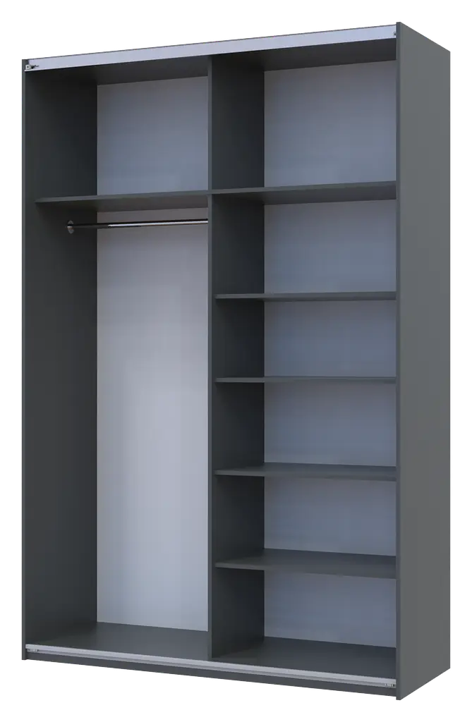 Шафа-купе Doros G-Caiser Графіт Графіт 2 ДСП 160х60х240 (42005085) - фото 7