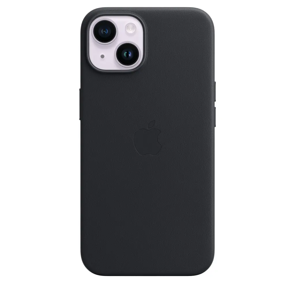 Чохол Leather Case with MagSafe для Apple iPhone 14 Midnight AAA [76980] - фото 3