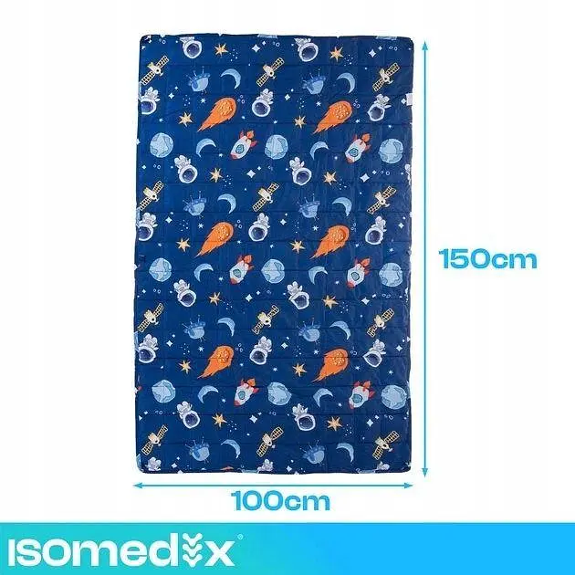 Дитяча обтяжена ковдра Isomedix 26897, 4 кг, 150 × 100 см, сенсорна, з космічним принтом - фото 3