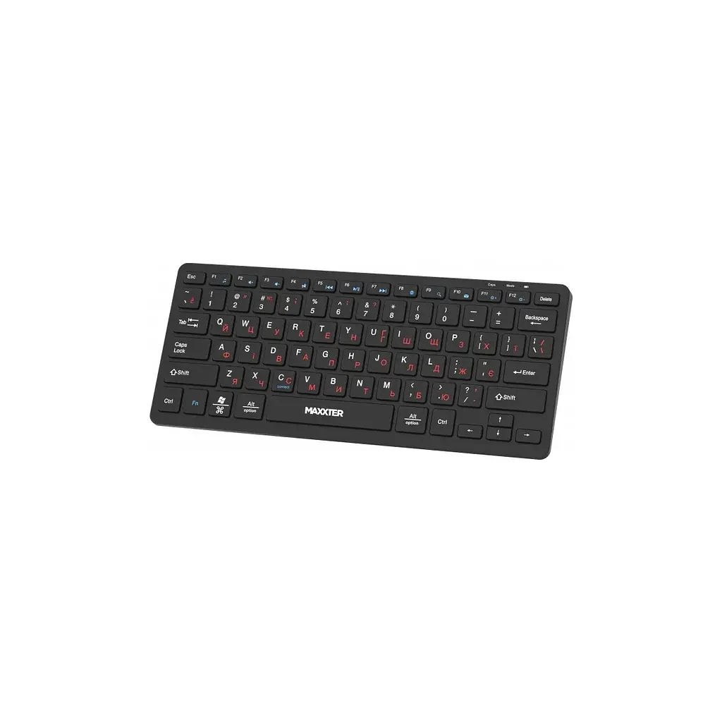 Клавіатура Maxxter KBW-C01B-UA Wireless UA Black (KBW-C01B-UA) - фото 2