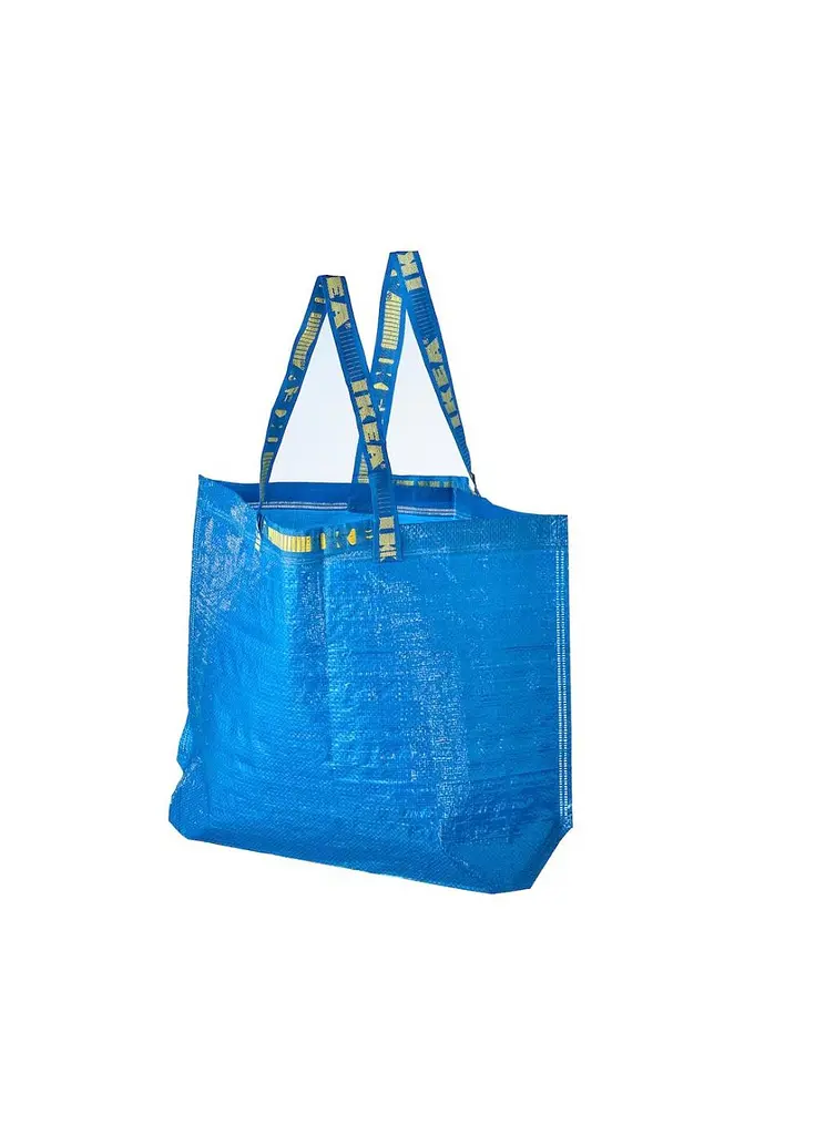 Сумка-шопер для покупок IKEA багаторазова синя, 36 л, 45×18×45 см