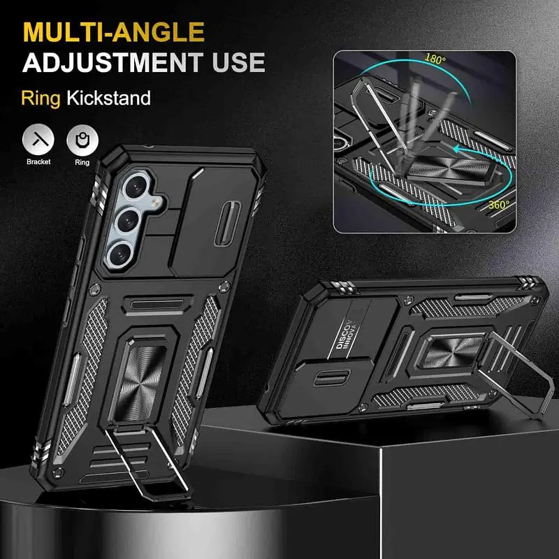Ударостійкий чохол Camshield Army Ring для Samsung Galaxy A57 5G Чорний / Black - фото 5