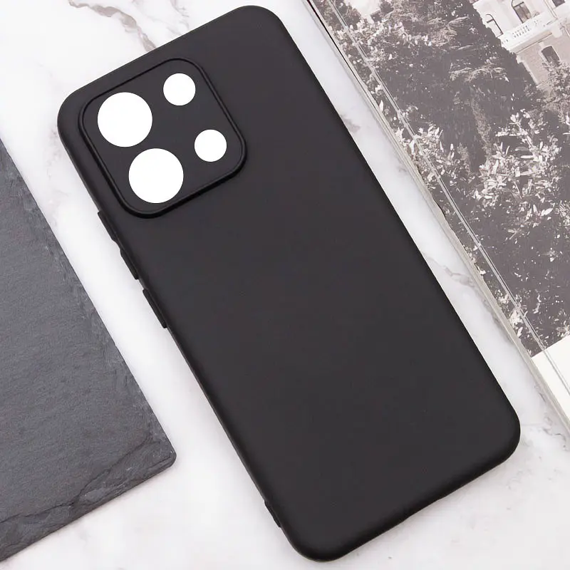Чехол TPU Getman Liquid Silk Full Camera для Xiaomi Redmi Note 13 4G Черный/Black - фото 2