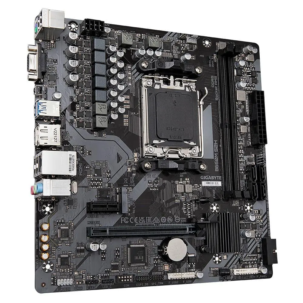Материнська плата GIGABYTE B650M S2H (B650M S2H) (Socket AM5, AMD B650, Micro-ATX) - фото 2