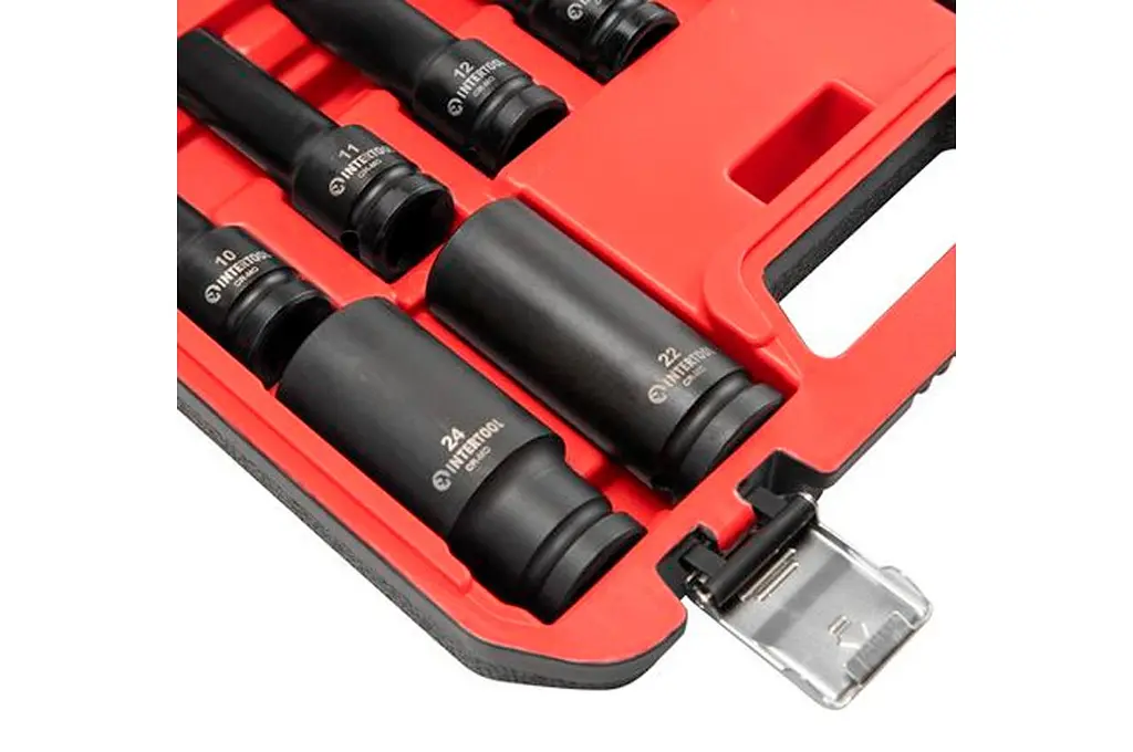 Набор головок торцевых ударных в кейсе Intertool Storm ET-8505 1/2" x 10-24мм удлиненные (в наборе 10 шт.) - фото 5
