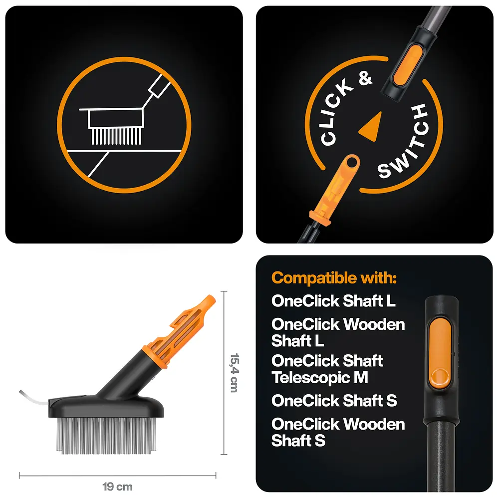 Щітка металева для щілин Fiskars OneClick 9,5 см (1080697) - фото 3