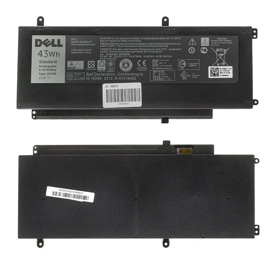Батарея для ноутбука Dell 4P8PH (Inspiron 15 5547 5558 5565 7537 7547 7548) 11.1V 3870mAh 43Wh Чорний - фото 2