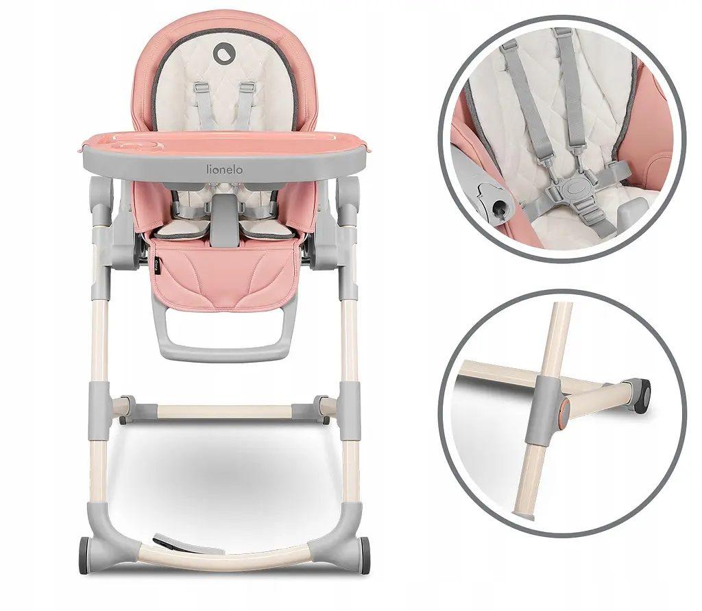 Стульчик для кормления Lionelo Cora BUBBLEGUM - фото 6