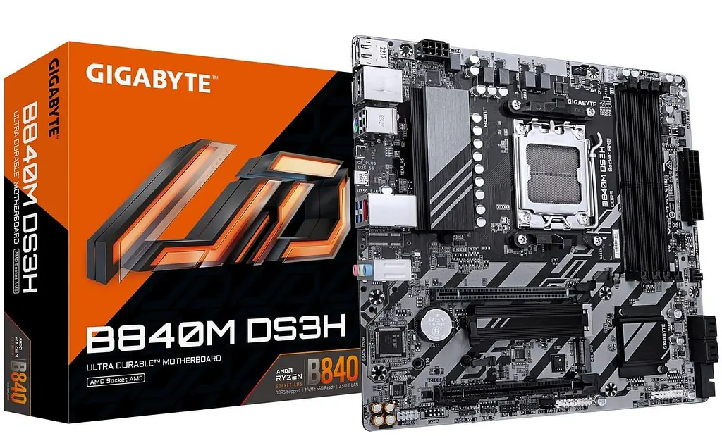 Материнская плата Gigabyte B840M DS3H (B840M DS3H) (Socket AM5, AMD B840, Micro-ATX) - фото 4
