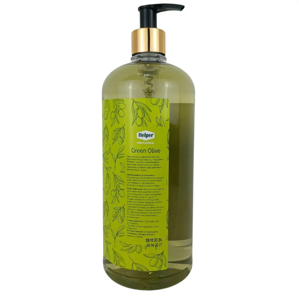 Жидкое мыло Helper Professional Premium Green Olive с оливковым маслом 1 л - фото 2