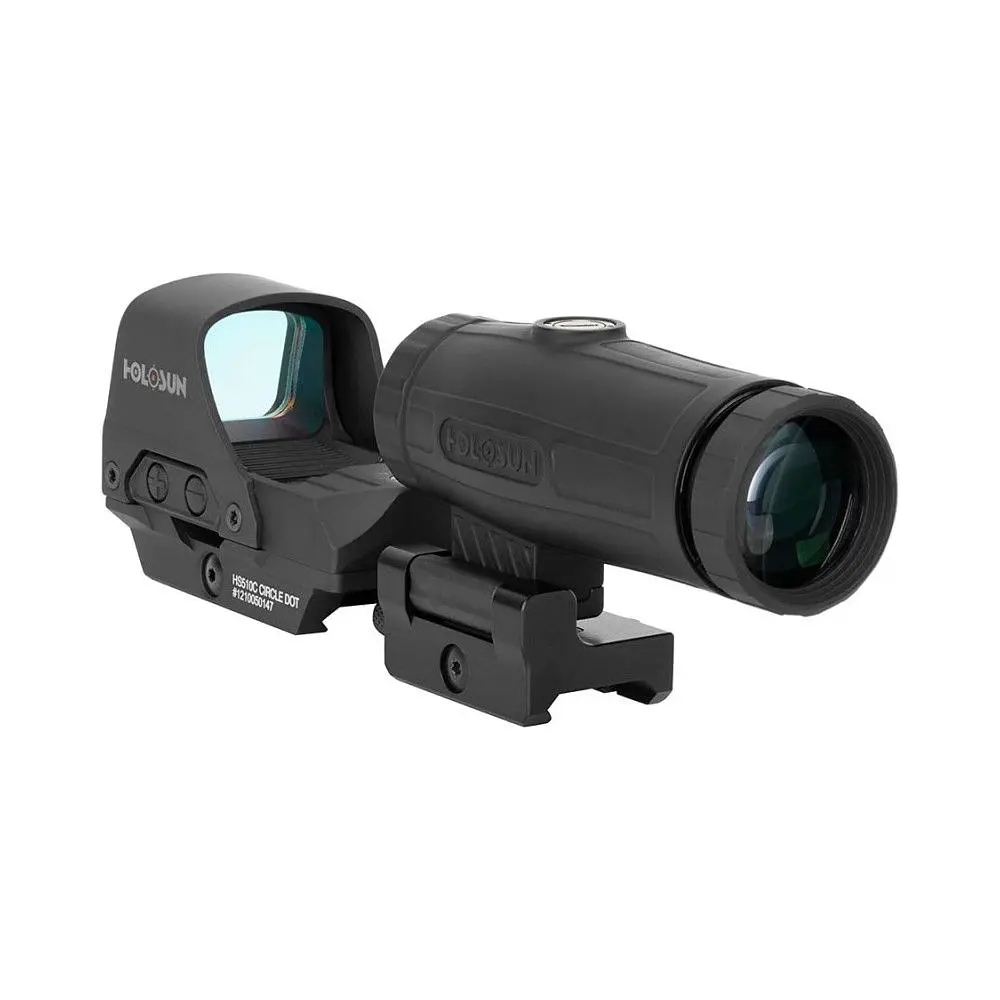 Коліматорний приціл Holosun HS510C 2MOA/65MOA red dot зі збільшувачем Holosun HM3X 3x (HS510C-HM3X) - фото 2