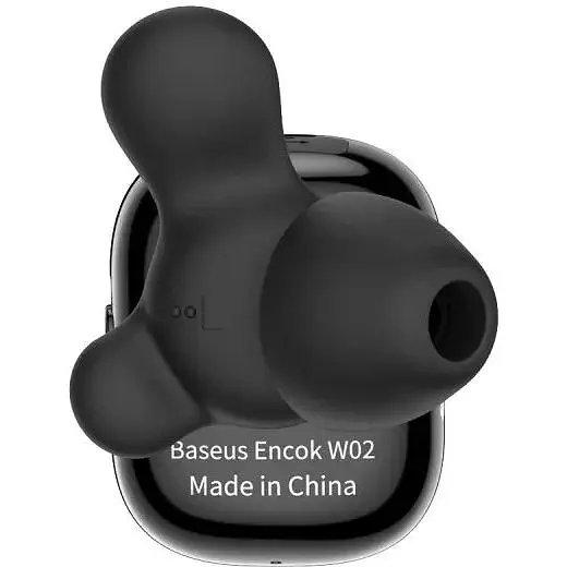 Бездротові навушники Baseus Bluetooth Encok W02 із вбудованим мікрофоном NGW02-01 Чорні (7607146181) - фото 5