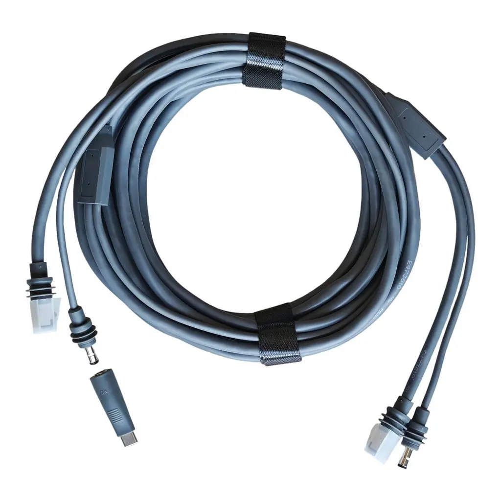 Кабель No Brand Hugener 2в1 Starlink Mini для заряджання DC/USB-C 5 м Сірий (2881814387)