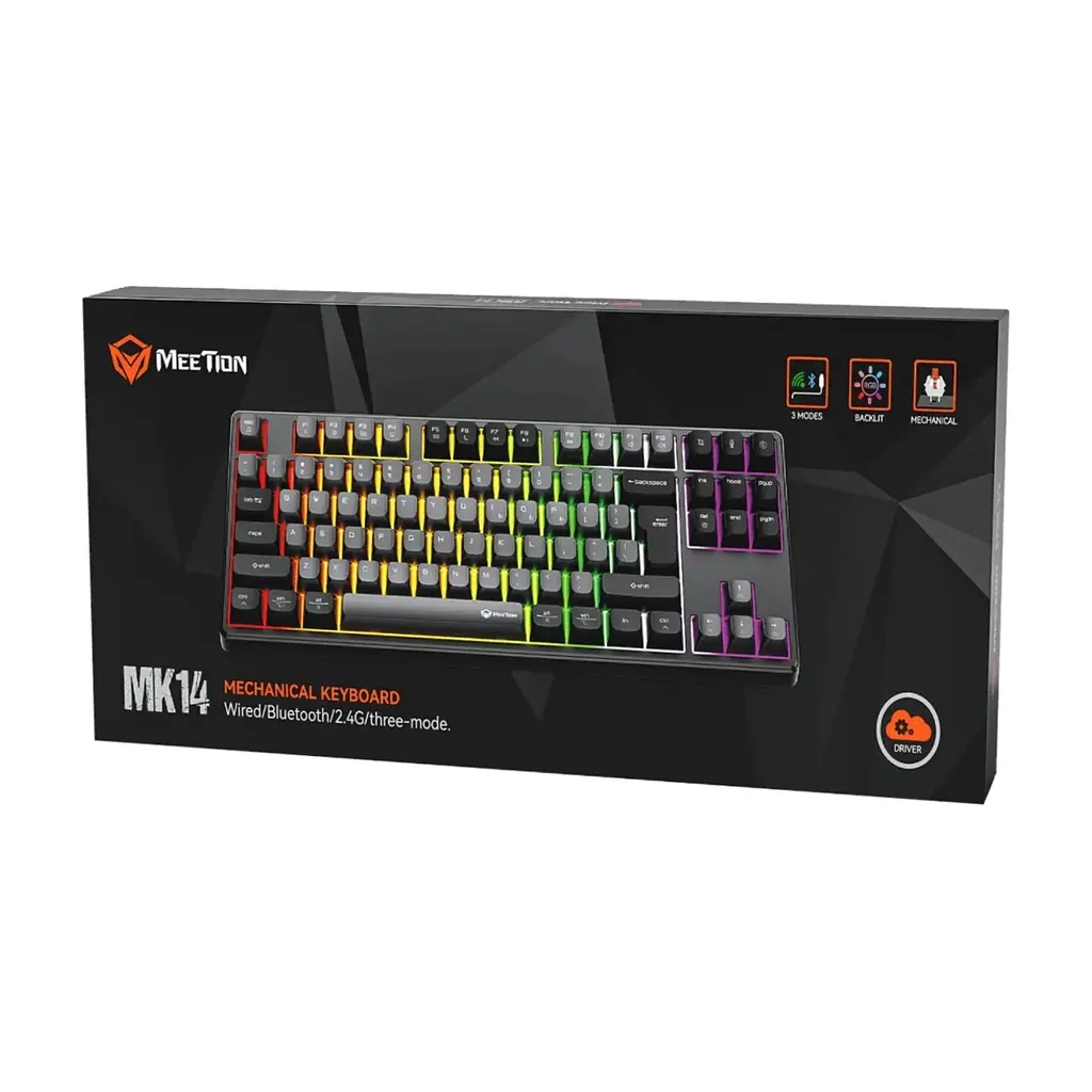 Клавіатура Meetion MK14 Bluetooth/USB Type-C Black (MT-MK14-A-RUA) - фото 3