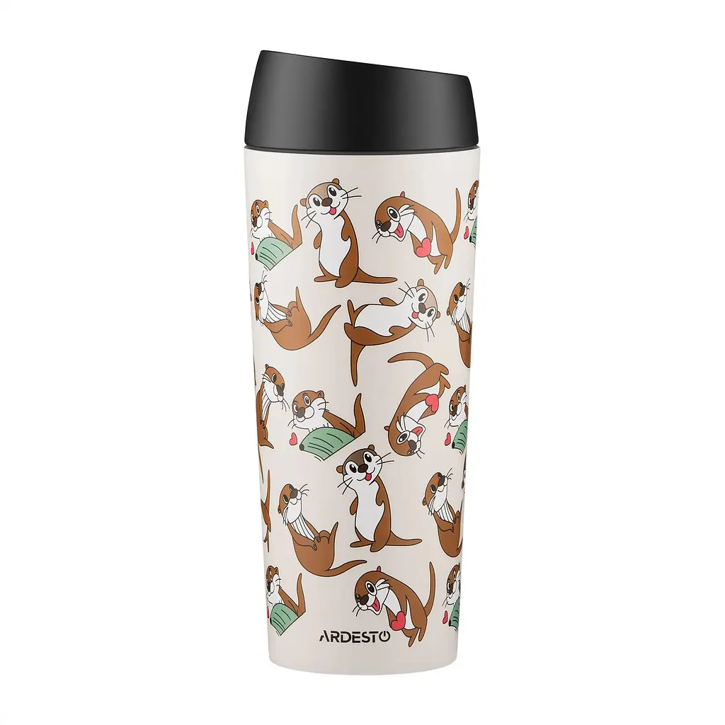 Термокухоль Ardesto Coffee Time Otter 450 мл нержавіюча сталь бежевий - фото 5