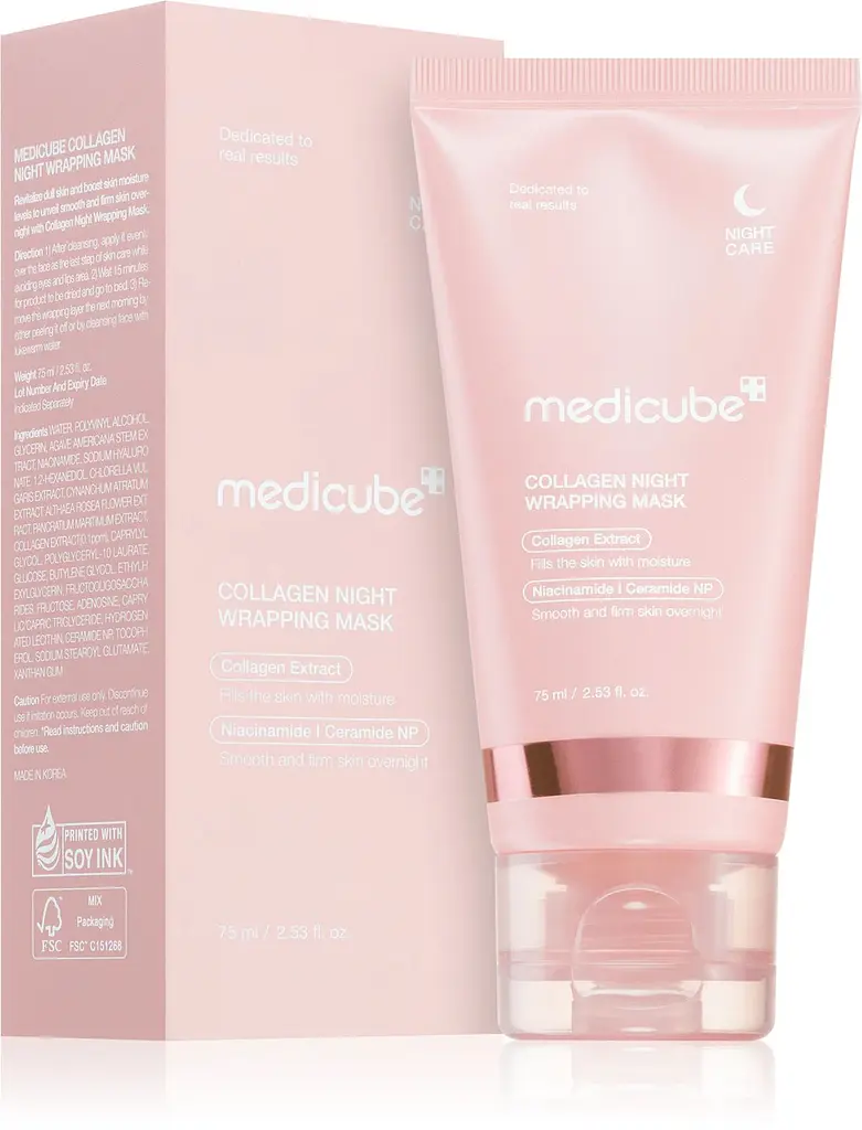 Нічна зміцнювальна маска з колагеном Medicube Collagen Night Wrapping Mask 75 мл - фото 2