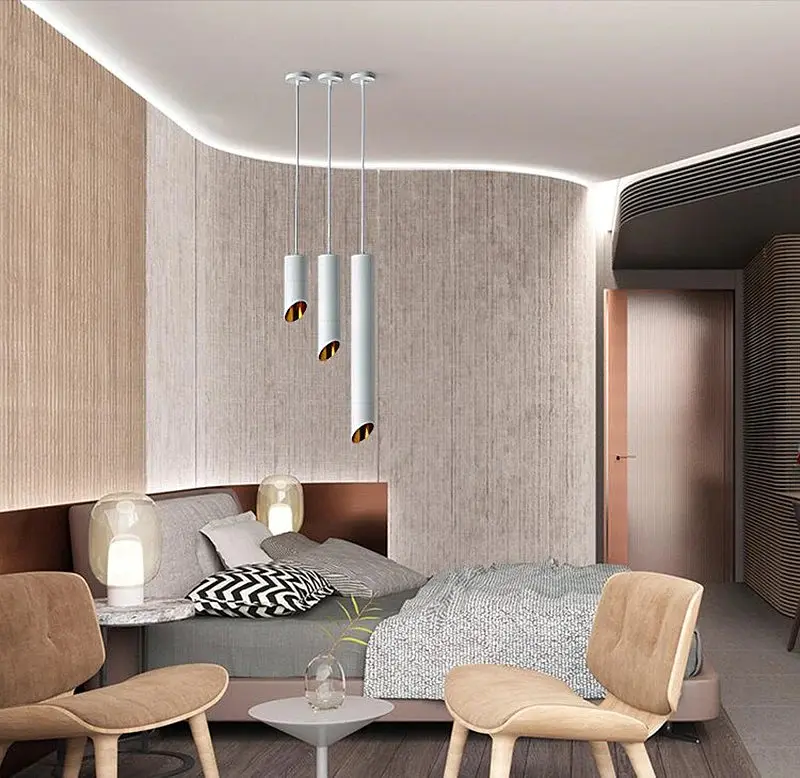 Люстра подвесная Brille тубус GU10 50W WH (AL-701S/1) - фото 8