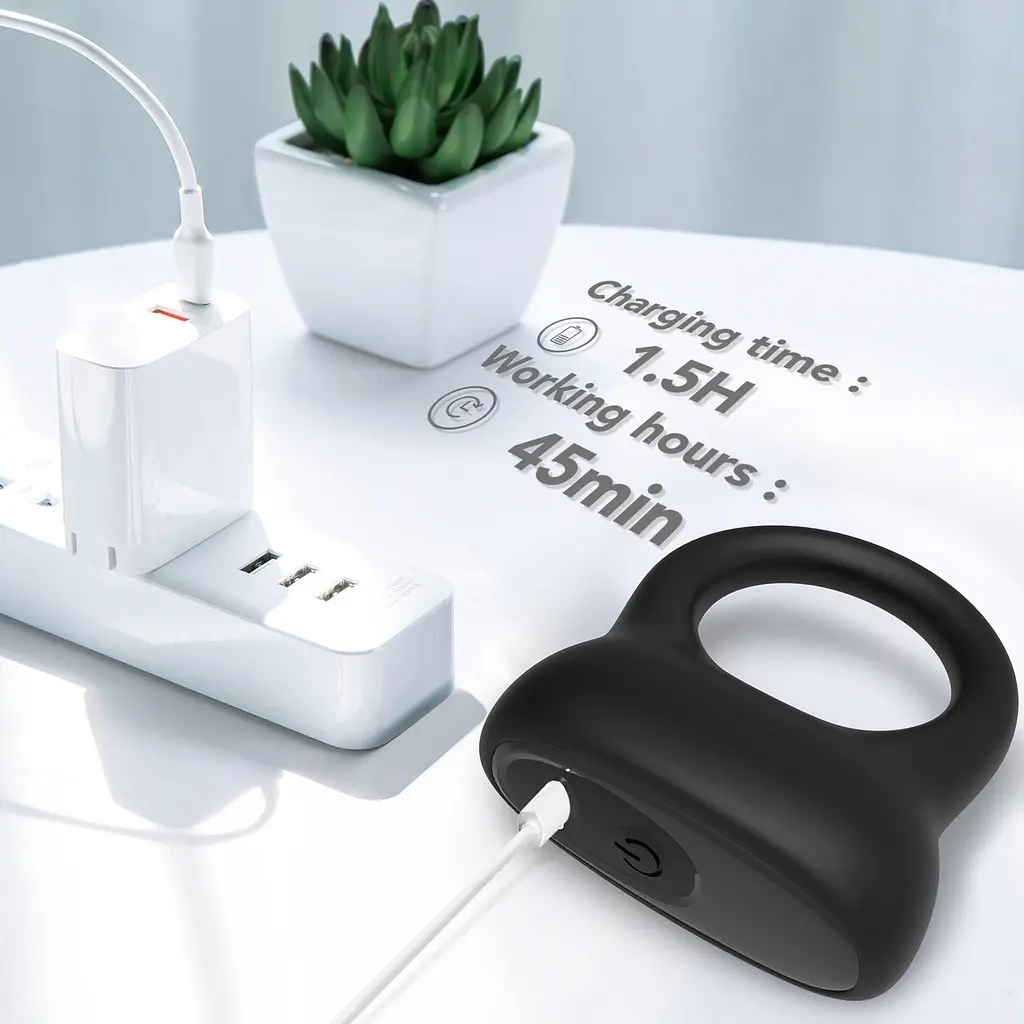 Віброкільце B - Series Joy Oring Black, 6 см (чорний) - фото 8