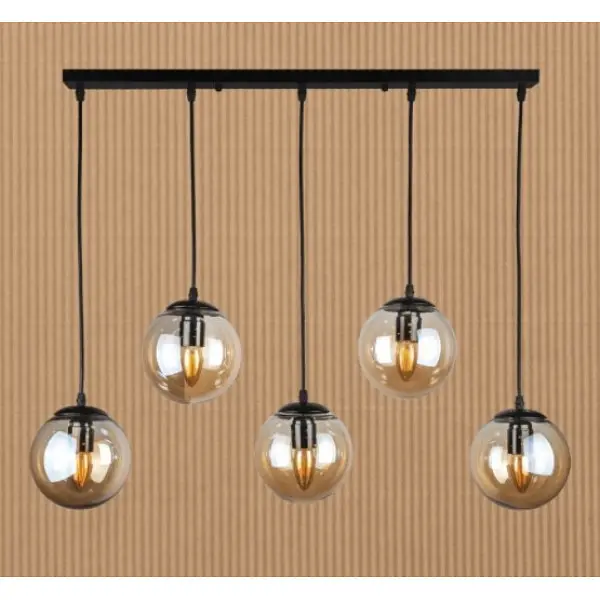 Люстра молекула в стилі лофт Levistella 756PR150F-5 BK+BR (700) - фото 2