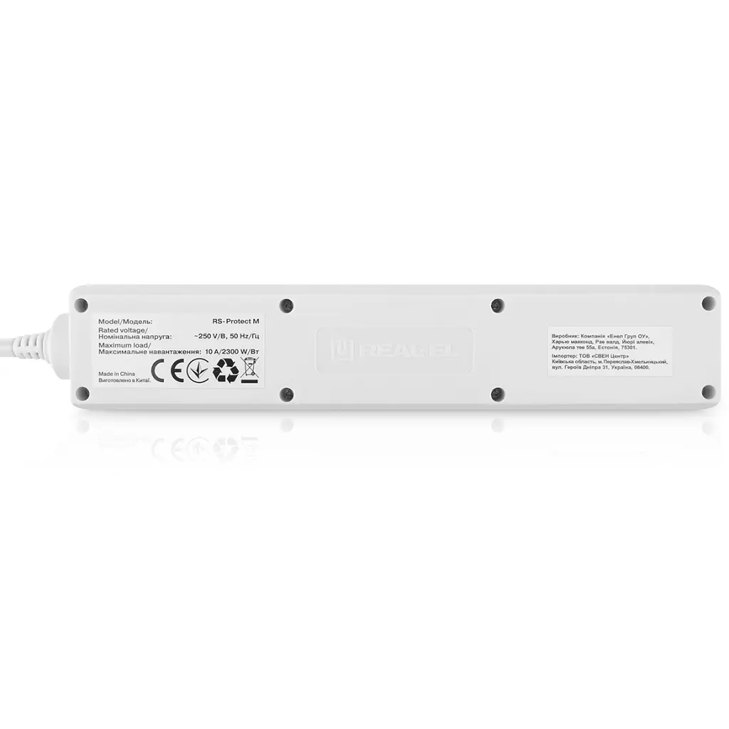 Мережевий фільтр живлення REAL-EL RS-Protect M 3m, white (EL122300027) - фото 8