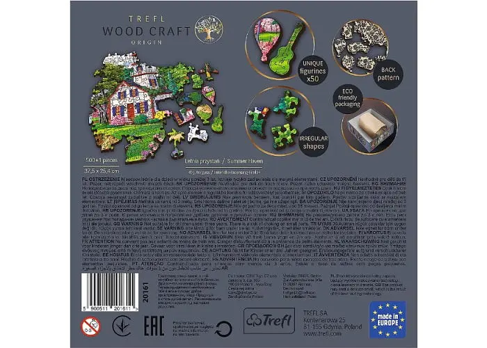 Пазл Trefl дерев'яний фігурний Пристань влітку 500+1 ел. (20161) - фото 6