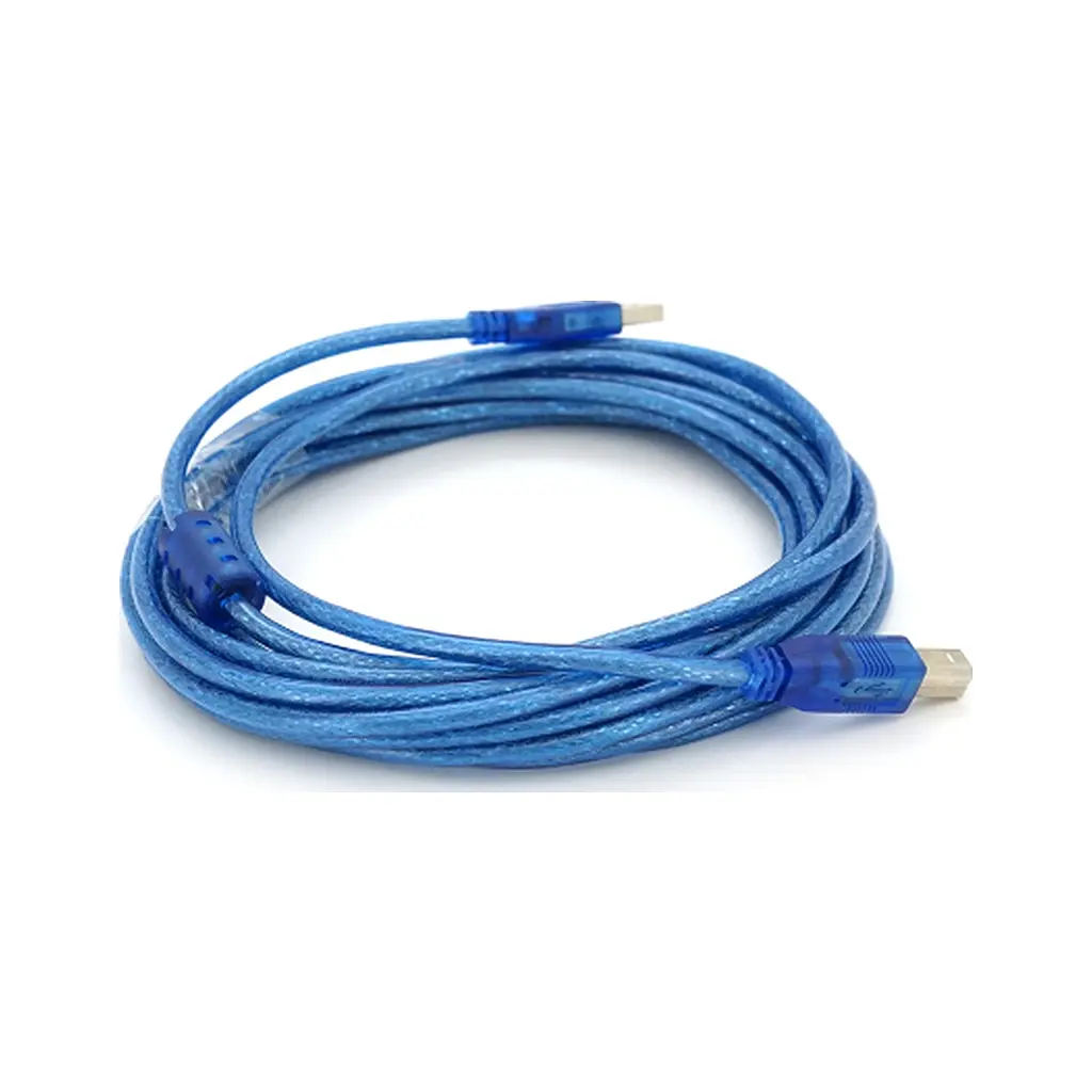 Кабель для принтера USB 2.0 AM/BM 5.0m ferrite blue Ritar (YT-AM/BM-5.0TBL) - фото 2