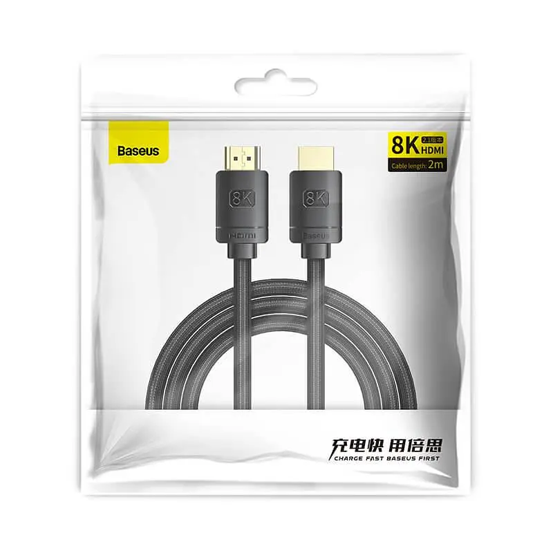 Кабель BASEUS HDMI 8K Adapter Cable 2 метра (CAKGQ-K01) - фото 8