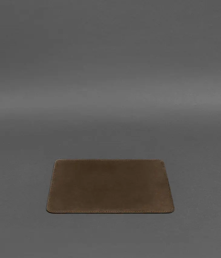 Коврик для мышки из натуральной кожи 1.0 темно-коричневый Crazy Horse - фото 2