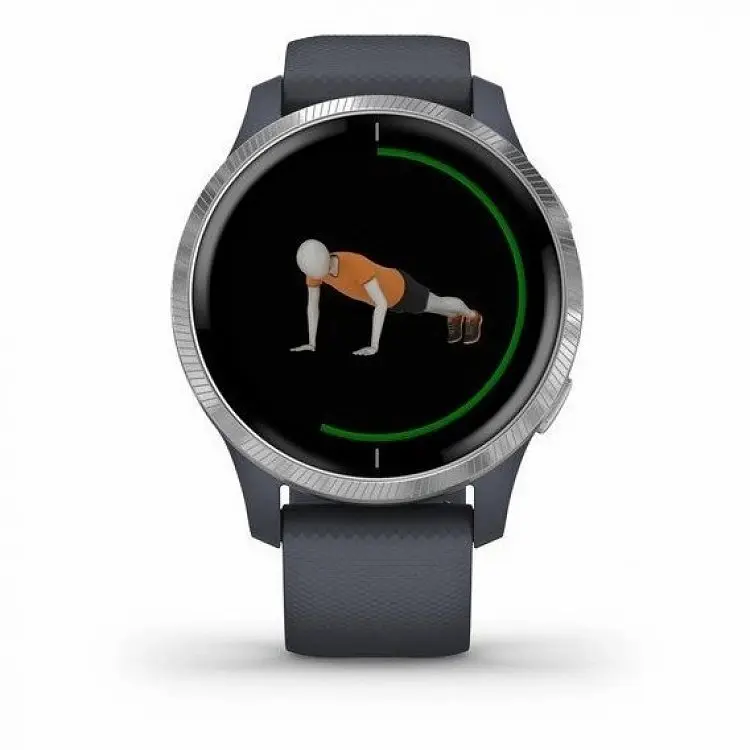 Смарт-часы Garmin Venu Silver Stainless Steel Bezel w. Granite Blue and Silicone B. (010-02173-01/03) 010-02173-03 () - фото 6