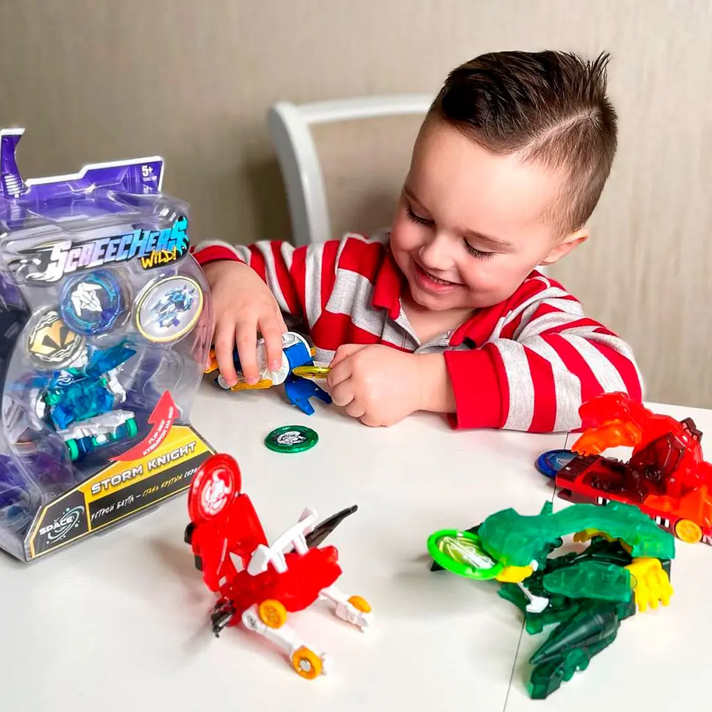 Машинка-трансформер Screechers Wild S3 L1 Стормнайт (EU682101) - фото 10