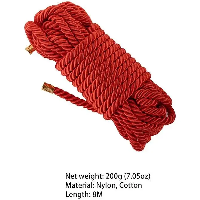 Мотузка для шибарі Lockink Sevanda Shibari Pratice Rope Red, 8 метрів - фото 4