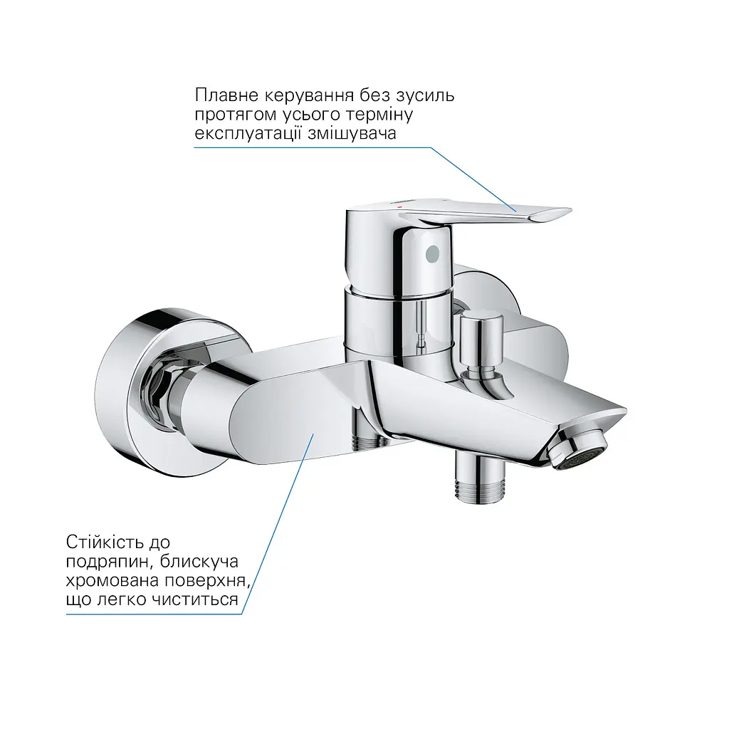 Набір змішувачів 3 в 1 для ванної кімнати Grohe QuickFix Start M-Size UA202305RM, Хром - фото 12