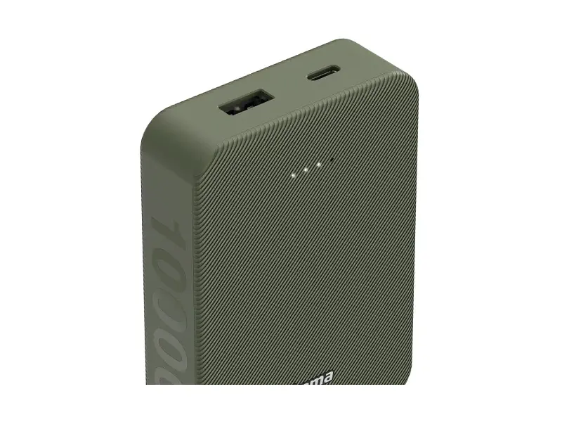 Зовнішній акумулятор (Power Bank) Hama 10000mAh 15W Green (00201713) - фото 2