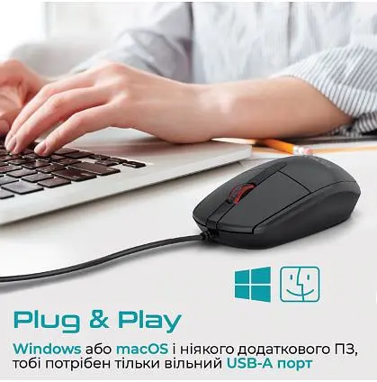 Миша Promate CM-1200 USB Black (CM-1200.Black) - фото 6