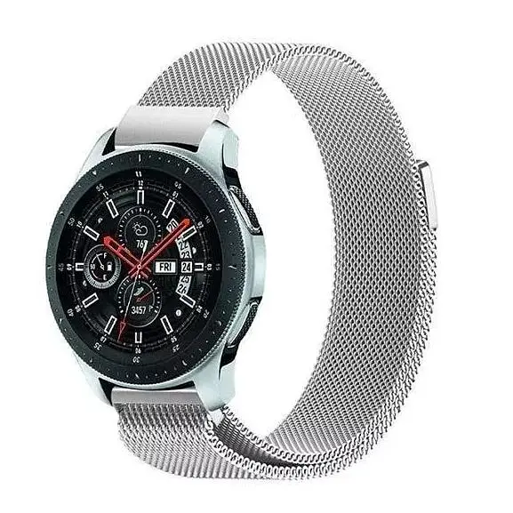 Універсальний ремінець DK Metal Milanesse Loop Magnetic Band для Huawei, Samsung, Xiaomi 22mm Silver [53825] - фото 4