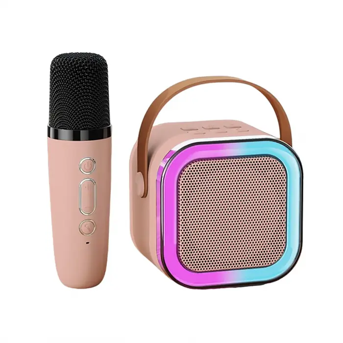 Портативна колонка з караоке мікрофоном і RGB-підсвіткою Winso K12 10 W Bluetooth, USB, microSD, AUX, Type-C - фото 2