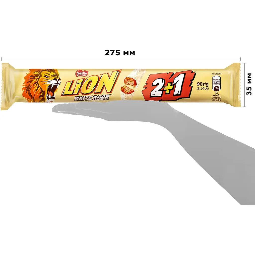 Батончик Lion White Rock 2+1 90 г - фото 3