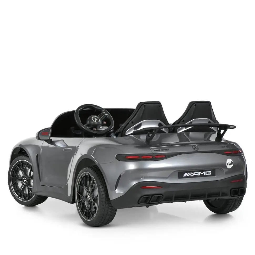 Детский электрический автомобиль Bambi Mercedes-Benz 24V двухместный до 50 кг Серый (DE-169-E-990) - фото 5