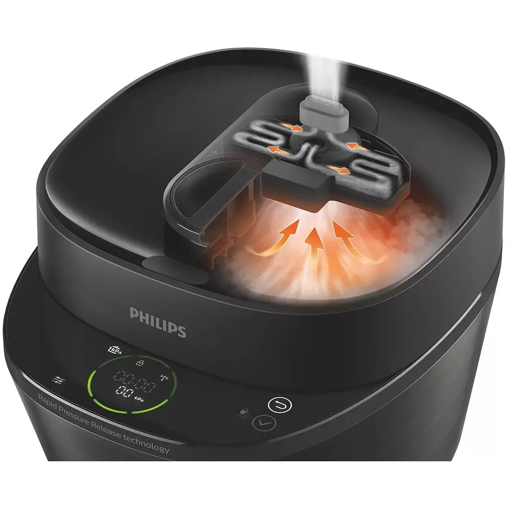 Мультиварка-скороварка Philips All in One Cooker 1000 Вт черная (HD2151/40) - фото 4