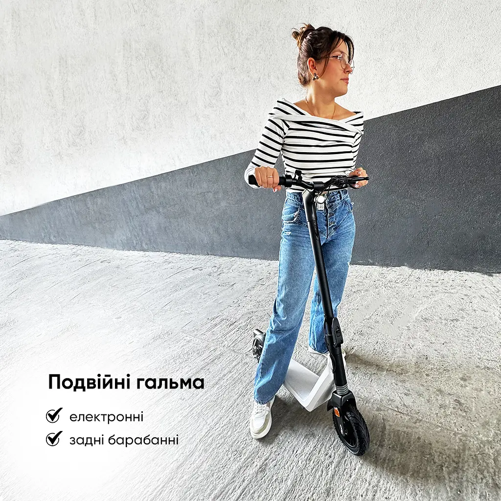 Електросамокат OKAI Zippy ES50С Black 8" 250W/500W, 5.2Ah, 20 km, 25 km/h, 10°, 13.5 kg (ES50C-B) - фото 7