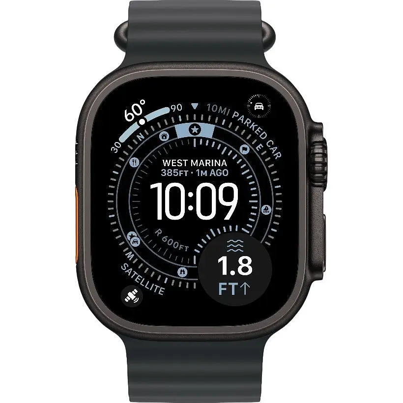 Смарт-годинник Apple Watch Ultra 3 49mm Black Titanium Case with Black Ocean Band (MF0J4) [145322] - фото 2