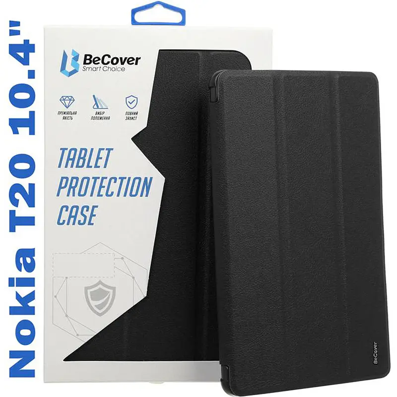 Чохол-книжка BeCover Smart для Nokia T20 10.4 Чорний (708041) - фото 4