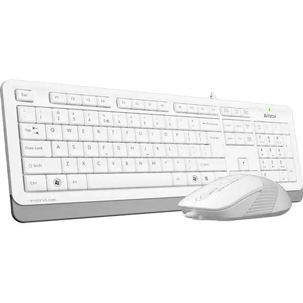 Комплект (Клавіатура та миша) A4Tech F1010 Fstyler USB White (F1010 (White)) - фото 2