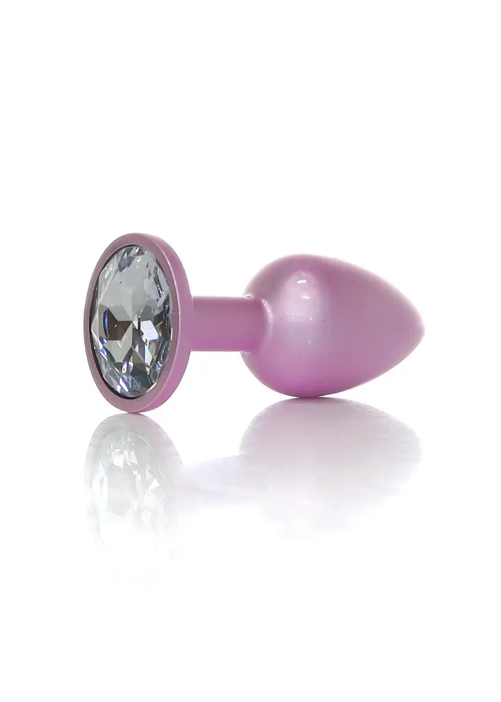 Анальна пробка - Jewellery Pearl Pink Plug Clear S - фото 10