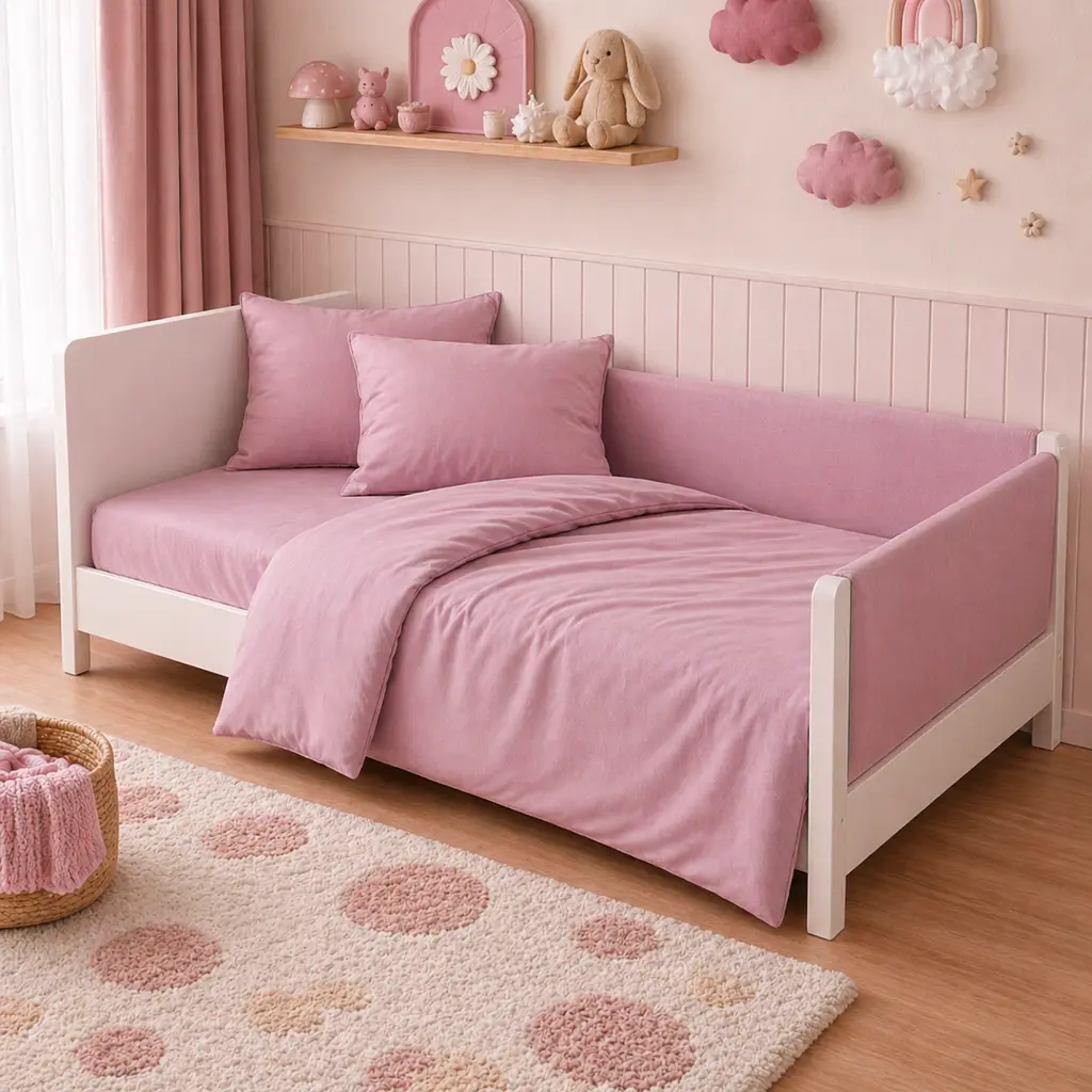 Дитяча постільна білизна MIRSON LITTLE KIDS фланель Pink 110х160см (2200012800478) - фото 3