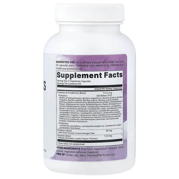 Пробіотики та пребіотики Probiotics 120 Capsules Micro Ingredients vit0005060 - фото 2
