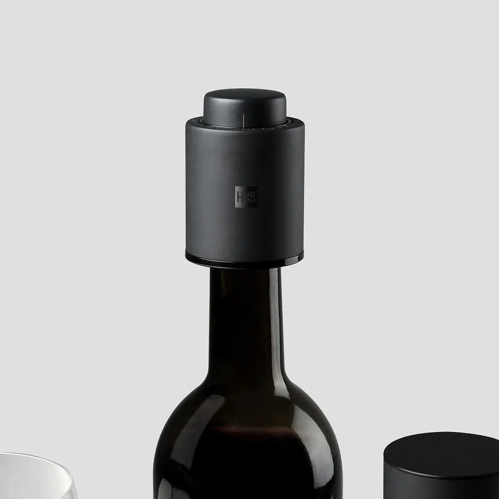Пробка для вина Xiaomi HuoHou Vacuum Stopper Black HU0075 вакуумная [56802] - фото 3